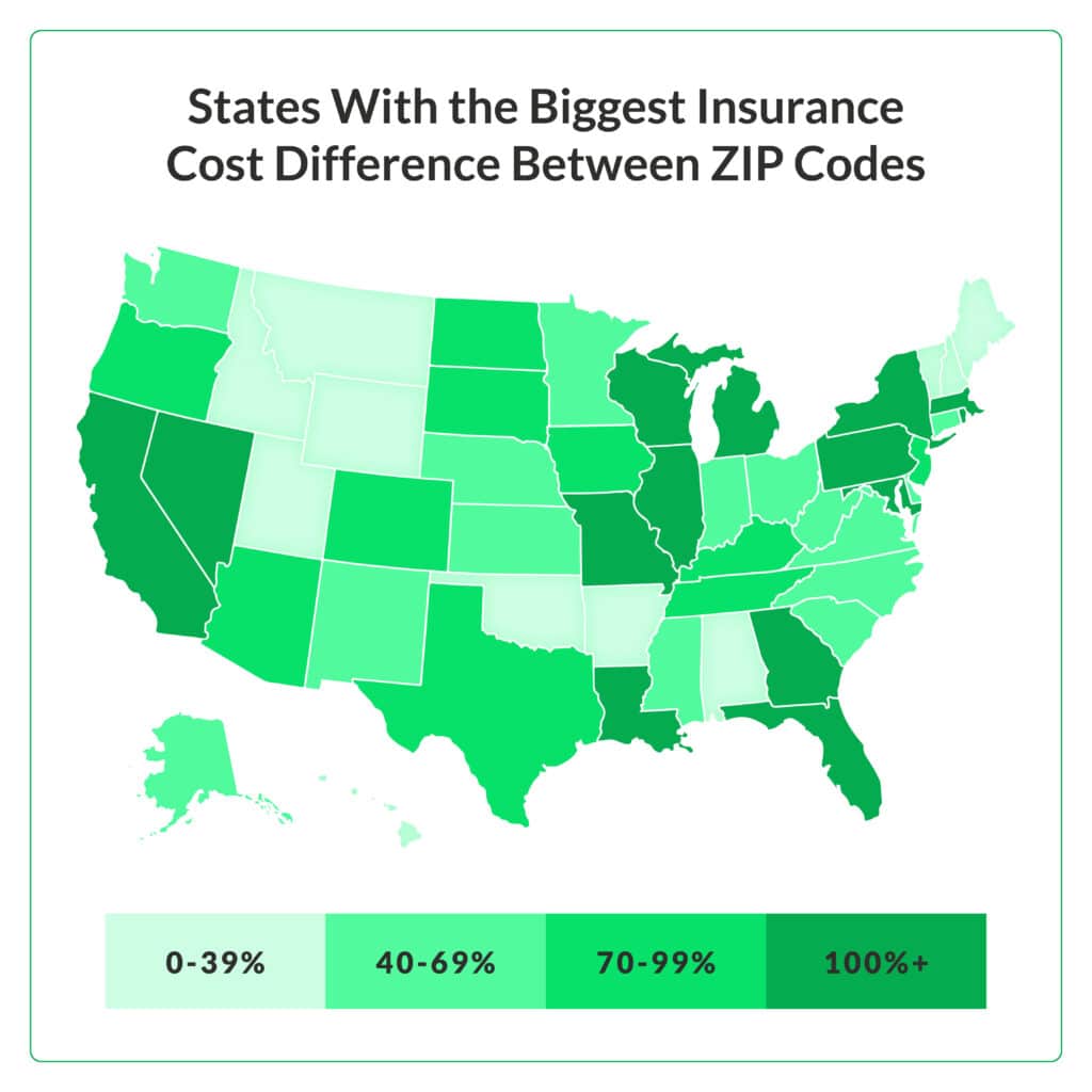 The 10 States Where ZIP Code Matters Most for Car Insurance